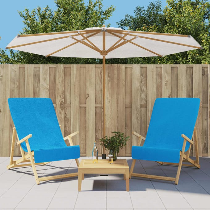 vidaXL - Strandhanddoeken - 2 - st - 400 - g/m² - 60x135 - cm - stof - turquoise