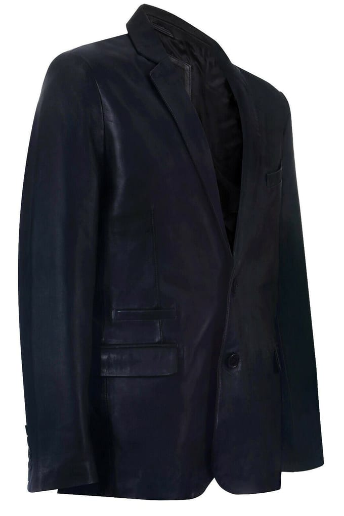 Jas Leren Blazer Zachte Italiaanse getailleerde jas