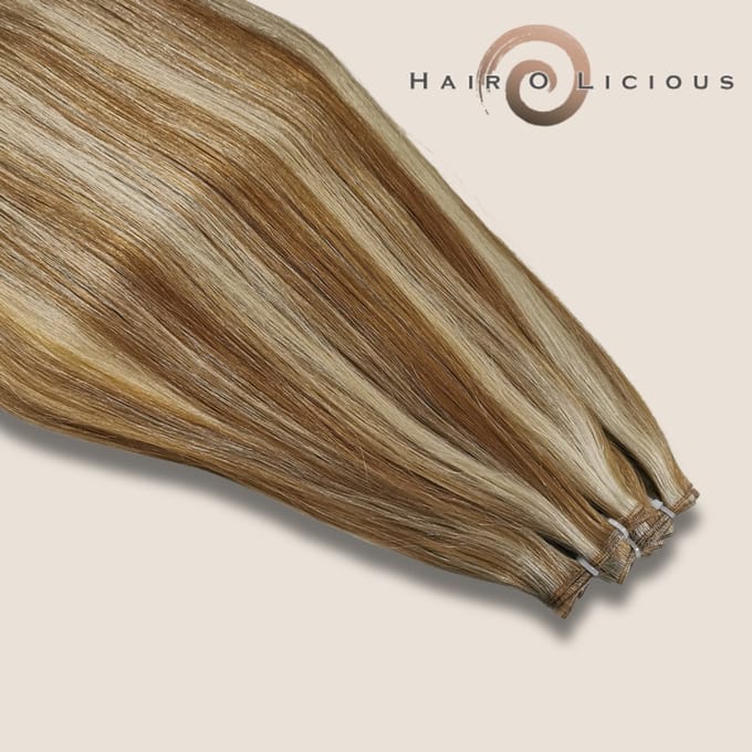 Genius Weft | Europees Haar | #8/613 Piano, Lengte-35cm/14", Gewicht-20 gram