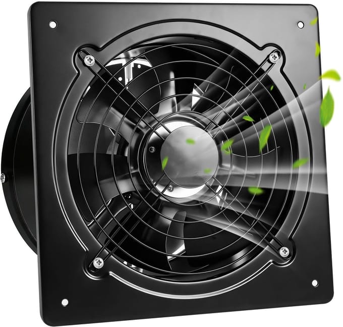 Dailygoods - 250 mm Afvoerventilator met Terugloopklep