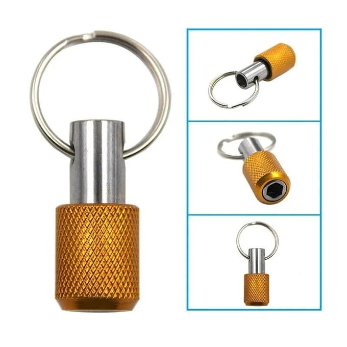 Porte-clés de couleur, tige d'extension à changement rapide, poignée hexagonale 1/4, tête de tournevis, manchon à dégagement rapide, ensemble d'outils de tige de Conversion, 5 pièces