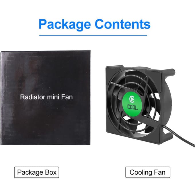 DC 5V USB Set-top Box Koelventilator Mini Fan Verlengde levensduur Android TV Box Set-top Box Laptop Case Stille Koeler Radiator black