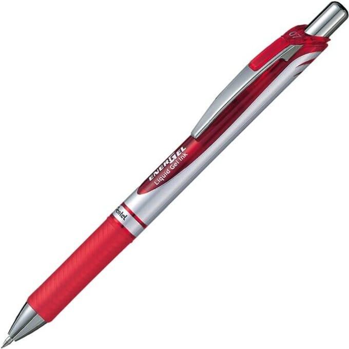 Gelschrijver Pentel BL77 Energel medium rood
