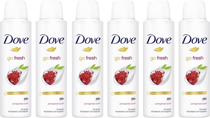 Dove Deo Spray - Go Fresh Granaatappel - 6 x 150 ml - Pomegranate & Lemon Verbana