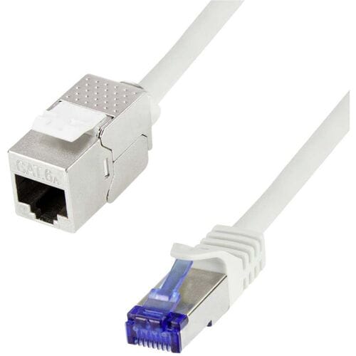 LogiLink CC5072S RJ45 Netwerkkabel, patchkabel CAT 6A S/FTP 5 m Grijs Snagless 1 stuk(s)