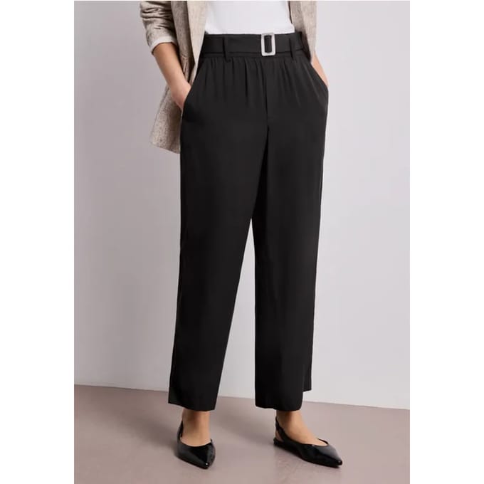 7/8 Wide Legs broek met riem
