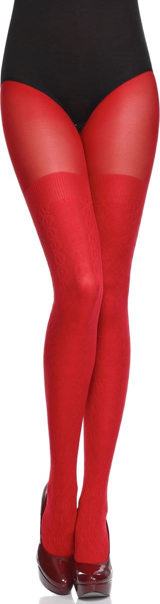 Merry Style Dames Panty - 60 DEN - Halsterloos - Polyamide - MS-GB-332 - Rood - S