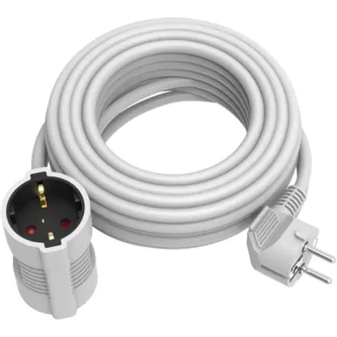 Sencys Verlengsnoer 2-voudig - 5 Meter - Wit