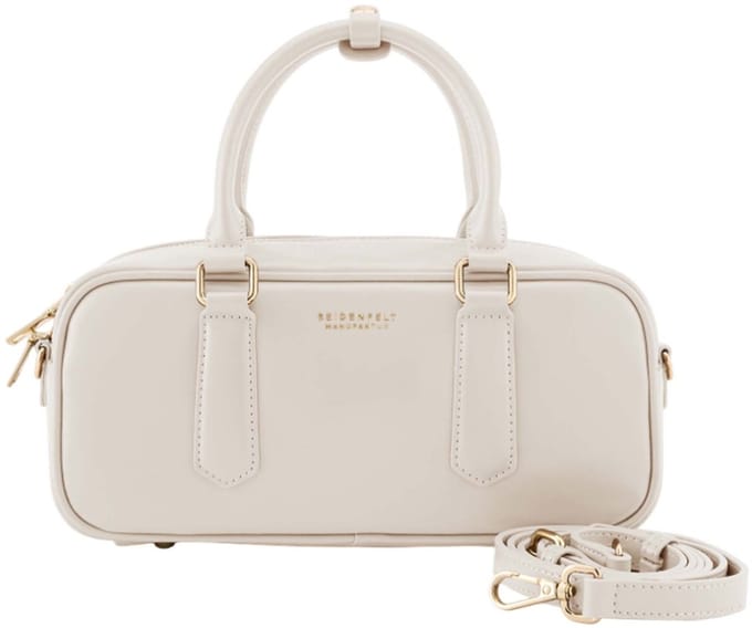 SEIDENFELT MANUFAKTUR handtas schoudertas Arvaja Bowling Bag Beige crème