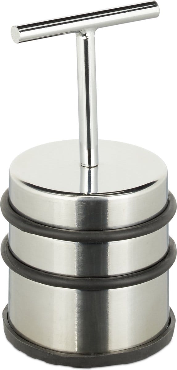 deurstopper rvs - binnen - met handvat - ∅ 7 cm - zilver
