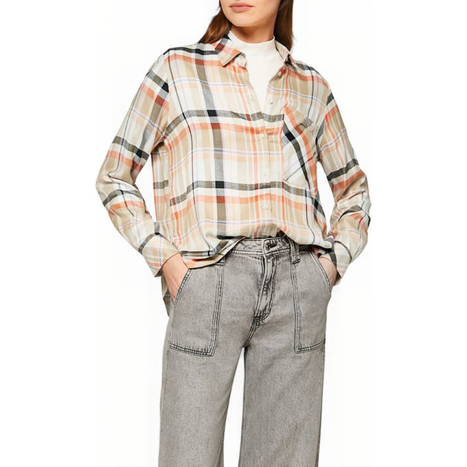 s.Oliver  Blouse Brown Beige Taglia: 36 | Maglie a manica lunga Outlet | Donna | Marrone