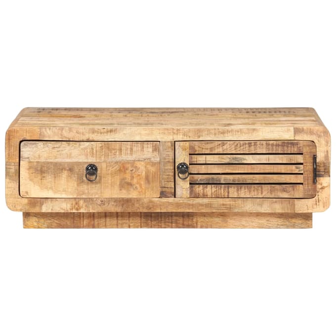 vidaXL - Salontafel - 90x60x29 - cm - ruw - mangohout