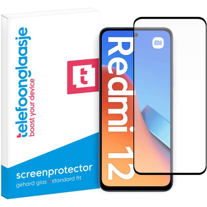 Xiaomi Redmi 12 screenprotector gehard glas Edge to Edge