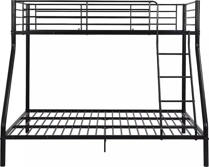 Vente-unique Stapelbed metaal zwart 90 x 190 cm, 140 x 190 cm