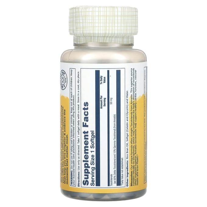 Vitamine E Tocotrienol, 50 mg, 60 softgels