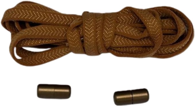 Knaak Plat Elastische Veters - Niet Meer Strikken! - Bruin - Schoenveters - 2 Stuks - One Size