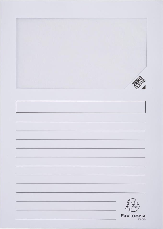 Exacompta 4x FOREVER® Pak van 100 venstermappen 120g/m2 - 22x31cm voor A4 - Wit - 50110E