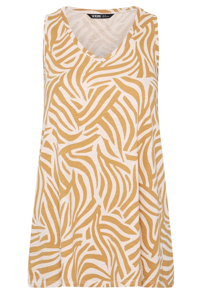 Yours Gouden Top Met Zebraprint Size 58-60