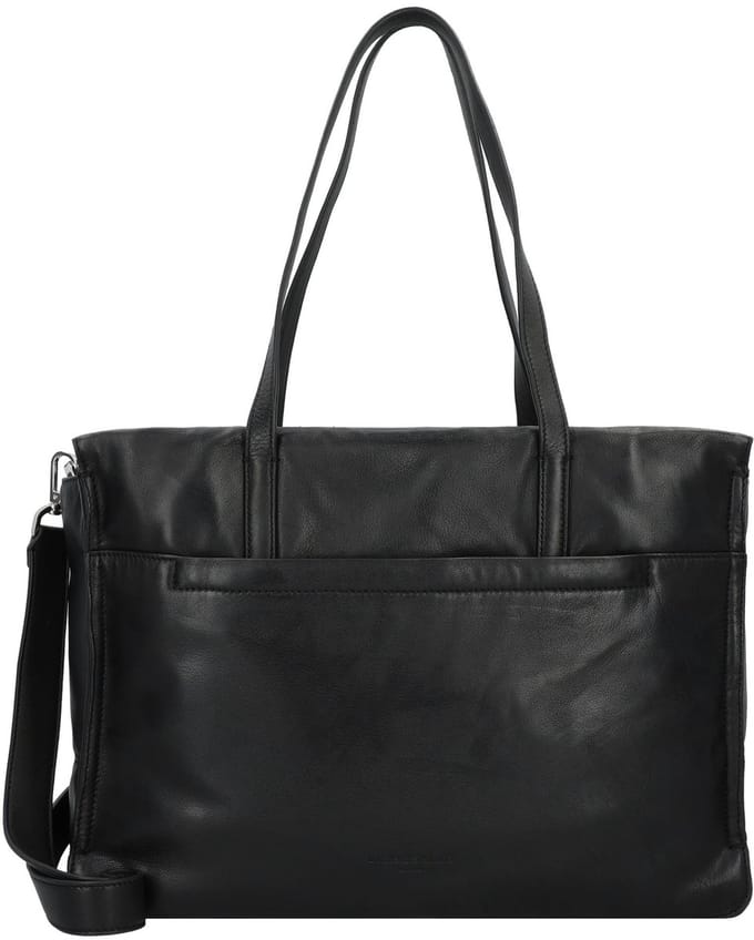 LIEBESKIND BERLIN Leren Schoudertas Sky Sheep Natural Shopper Black Zwart
