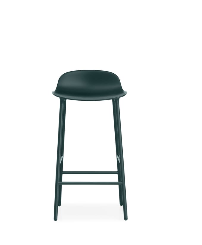 Normann Copenhagen - Form barkruk met metalen frame - groen - 65 cm