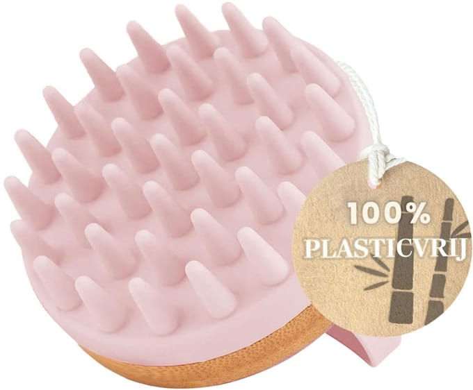 DDStar® Scalp massager - Scalp brush - Haar borstel - Siliconen/Roze