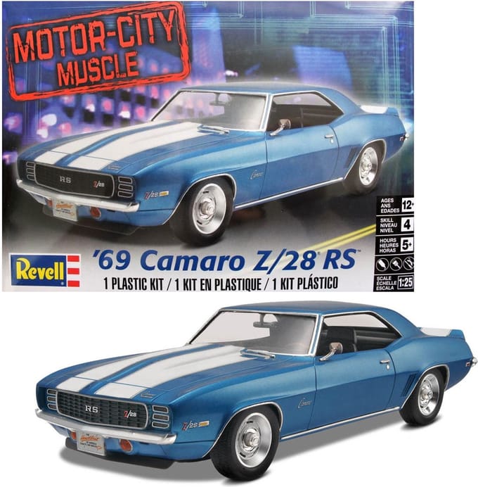 Revell Modelbouwpakket Militaire voertuigen - 17457 1969 Camaro Z/28 RS Plastic - 1:25 - Modelbouw