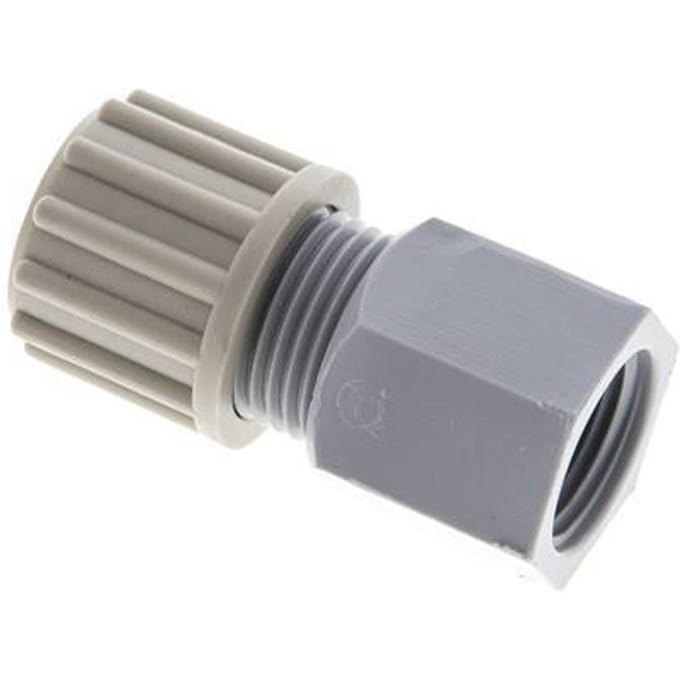 12x10mm & G3/8'' PA Rechte Knelfitting Binnendraad 10bar