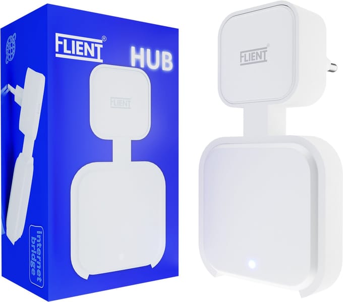 Flient® Hub voor de Flient Smart Locks - WiFi & Bluetooth - Wit - Flient APP