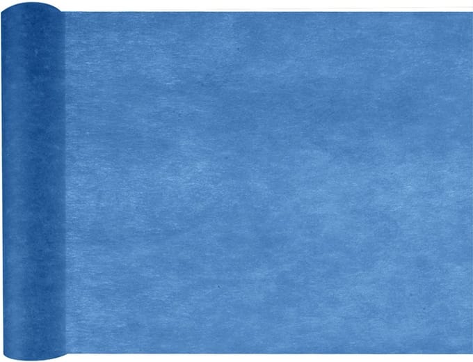 Santex Tafelloper op rol - 2x - donkerblauw - 30 cm x 10 m - non woven polyester