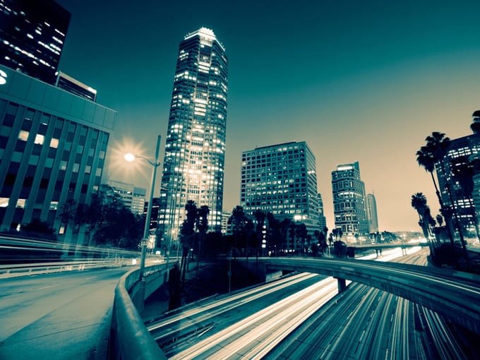 Fotobehang - De straten van Los Angeles.