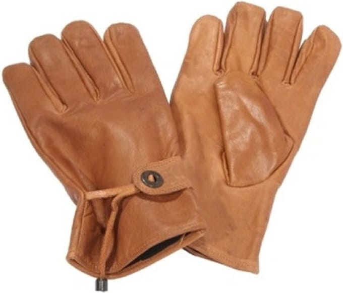 KM - Rodeo - Leren handschoenen - Bruin - S