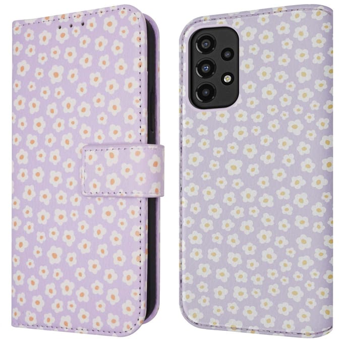 imoshion Hoesje - Geschikt voor Samsung Galaxy A33 - Design Bookcase smartphone - White Daisy