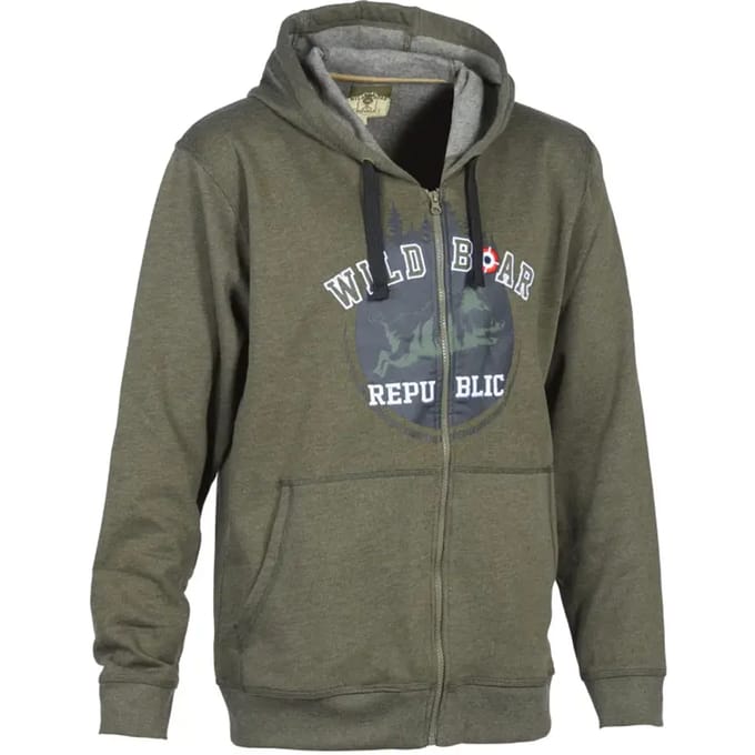 Hooded sweatshirt met rits PERCUSSION Wild Boar Republic