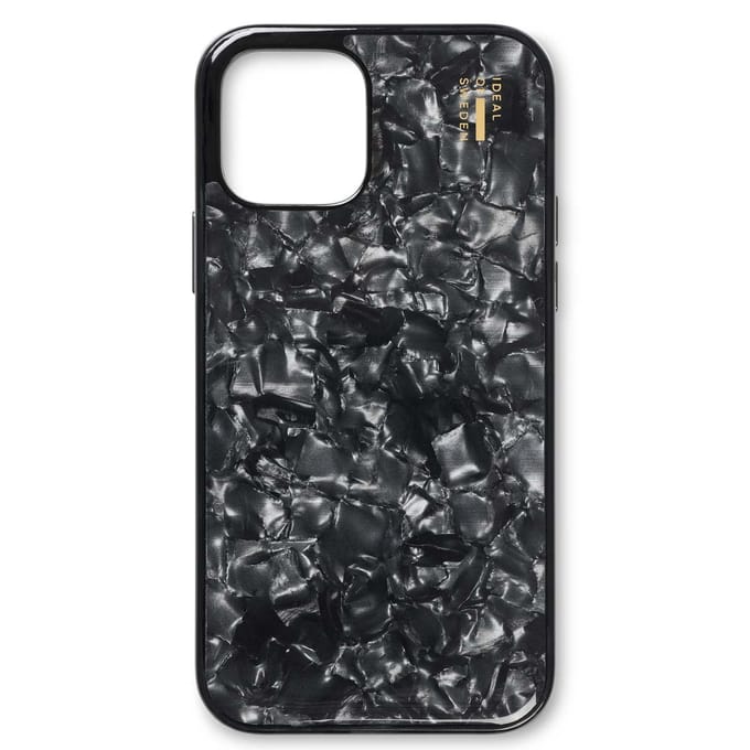 iDeal of Sweden Pearlized Case voor de Apple iPhone 12 (Pro) - Zwart