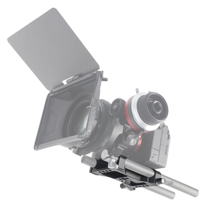 Multifunctionele Camerabasisplaat Basisplaat met 15mm Stangrailklem Statief Montage Basisplaat zwart