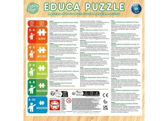 Educa Minnie Houten Puzzel 2x50 stukjes Feestkleding Houten puzzels