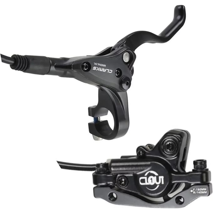 Hydraulische schijfremmen achter Clarks Cycle Systems