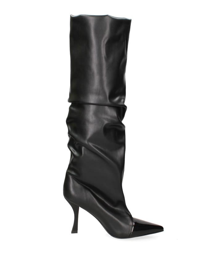 Boots hiel 9cm gedrapeerde vrouw Marc Ellis met verfpunt