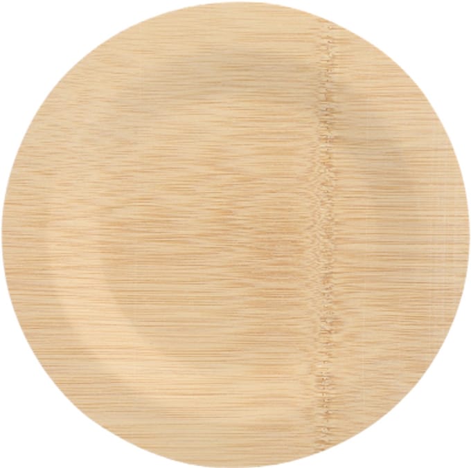 10 Borden, gemaakt van bamboe pure rond Ø 23 cm · 1,5 cm