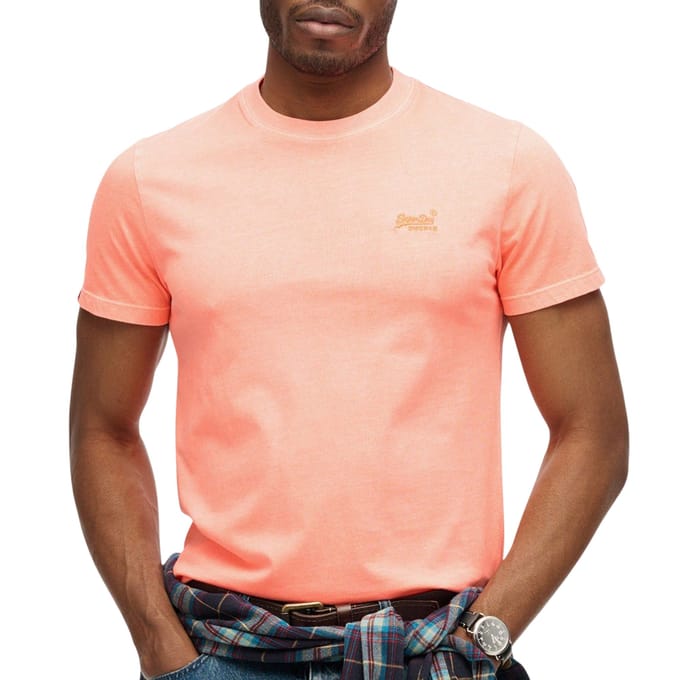 Superdry Essential Logo Emb Neon Shirt Heren - Maat M