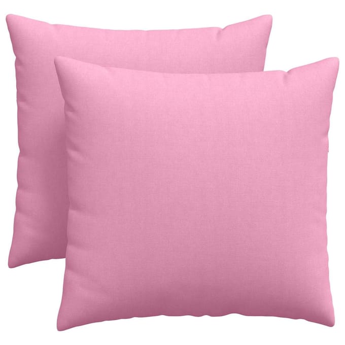 vidaXL - Zitkussens - 2 - st - Stof - Roze - 45 - x - 45 - cm