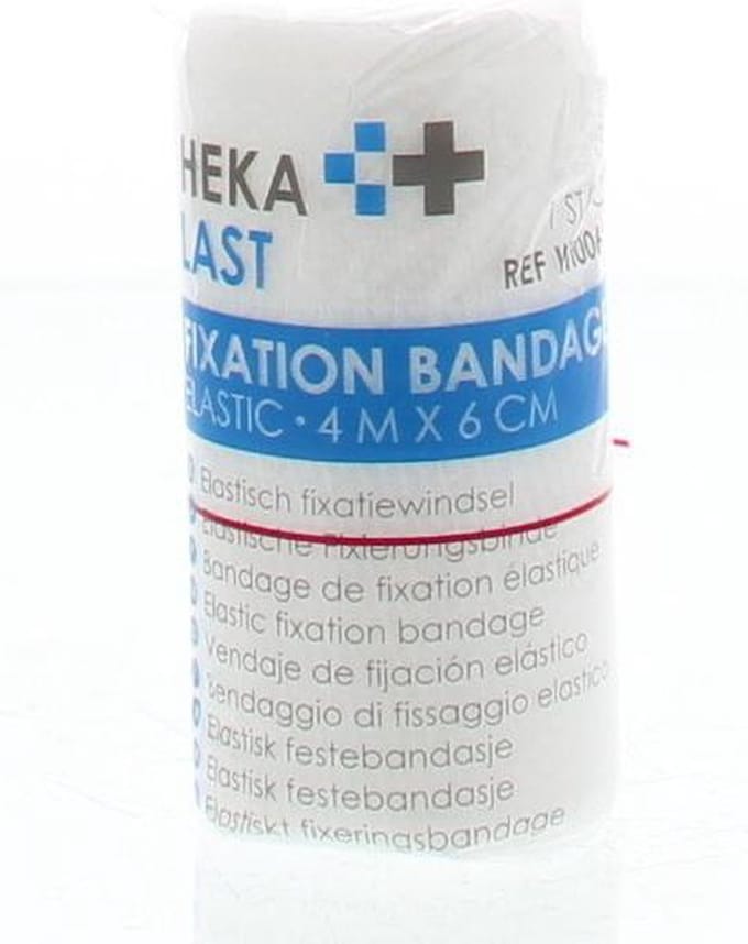 HEKA last elastisch fixatie windsel 4 m x 6 cm niet steriel, 1 stuk