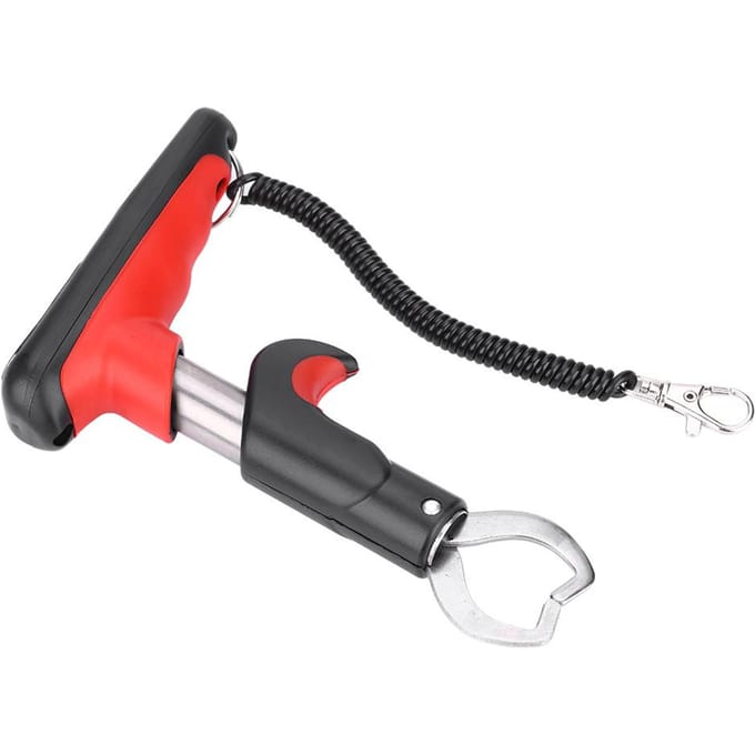 Type Pistolet Acier Inoxydable Pince de Pêche Poignées Pinces Avec Balance Digitale LED gray