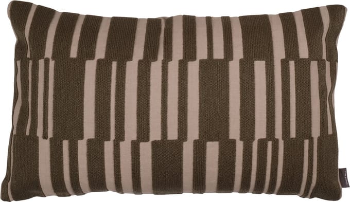 Barro Linen/Dark Taupe Kussen -30 X 50