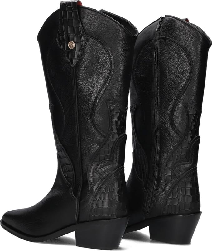 Haboob Camille Laarzen - Leer - Dames - Zwart - Maat 39
