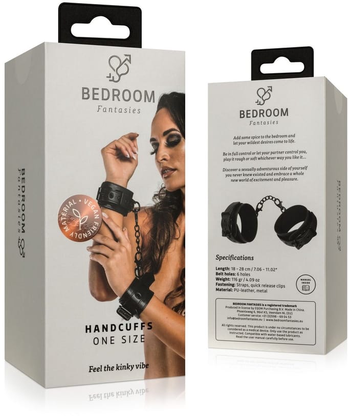 Kunstleren Handboeien - Zwart