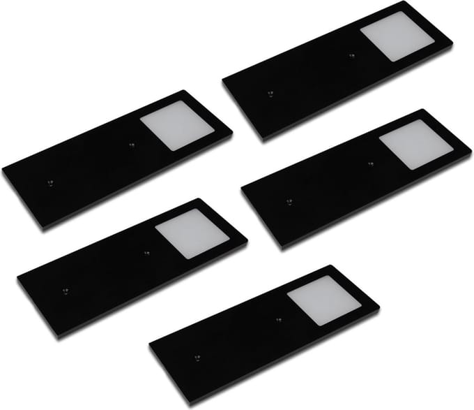 Hera Eco Pad F Ledset Dynamic LED set van 5 spots zwart