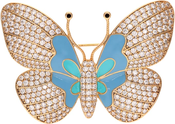 faina Broche met vlindermotief