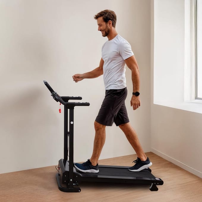 GLOBAL RELAX | Treadmills I Variable speed from 1 to 20 km/h I Manual and automatic slope I LCD screen I Daily training at home I