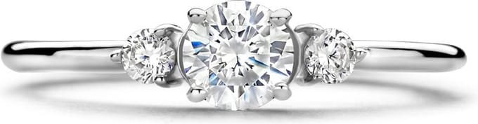Gerhodineerd Zilver Ring Trilogie Met Zirkonia 1335395